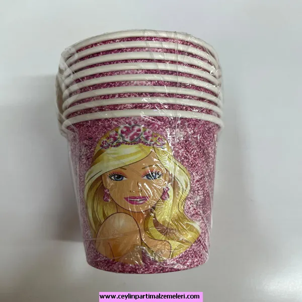 Barbie Temalı Karton Bardak 
